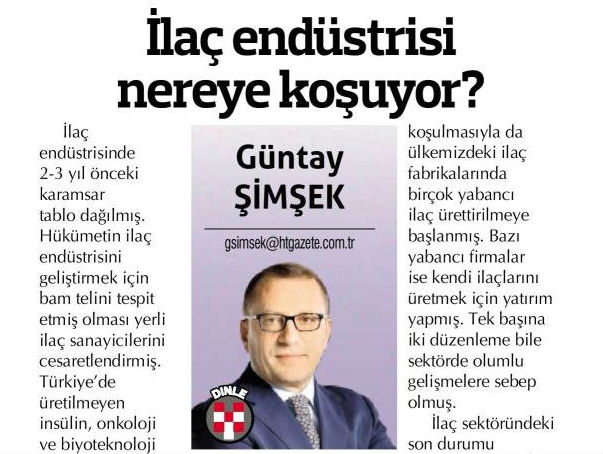Habertürk Gazetesinde yer alan köşe yazısı