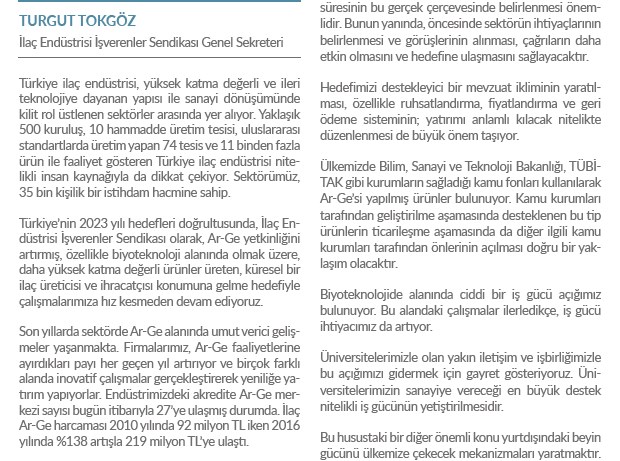 Cleanroom News Gazetesinde yer alan açıklama